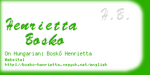 henrietta bosko business card